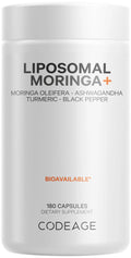 400mg Moringa 50:1 Extract Turmeric Ashwagandha 180 Capsules F32619