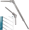1/8 inch T316 Stainless Steel Cable Railing Kit for Wood Posts (6 Pairs) Pack of 2 A426941
