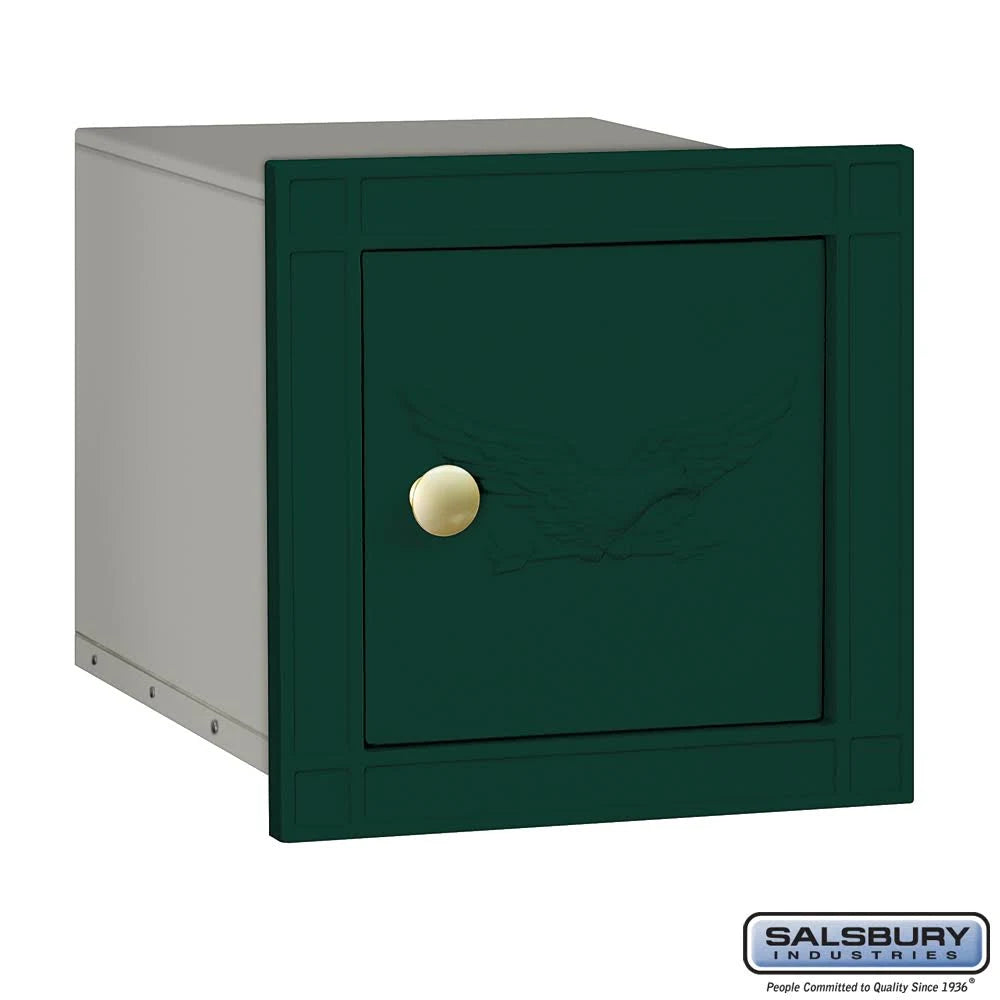 Green Cast Aluminum Column Mailbox E130