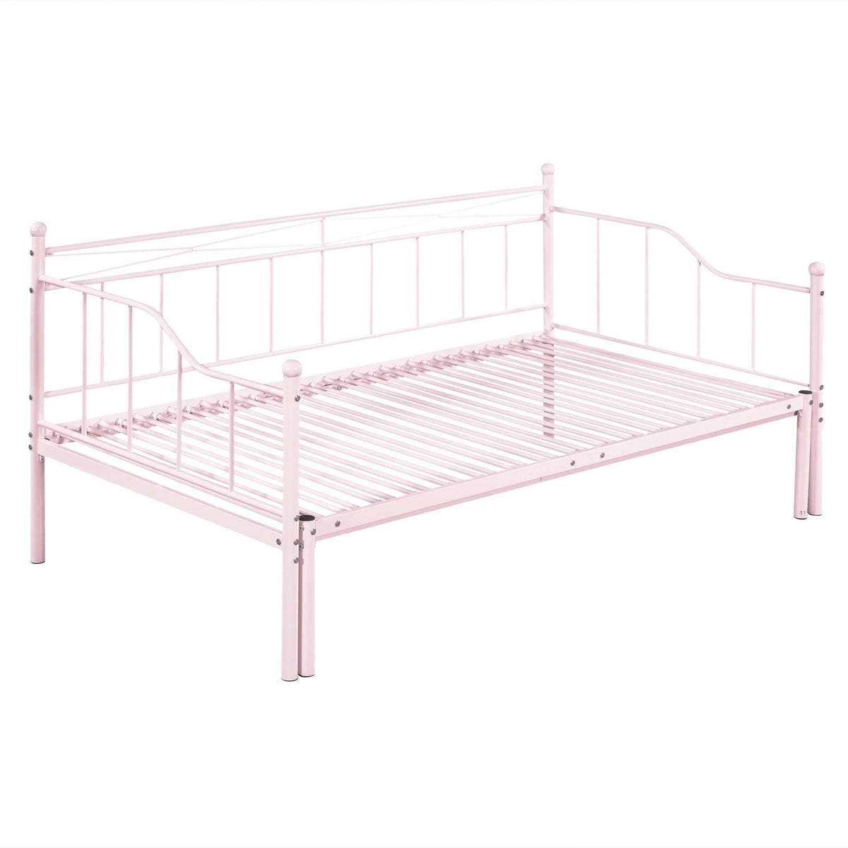 Pink Twin Metal Daybed with Trundle S2117