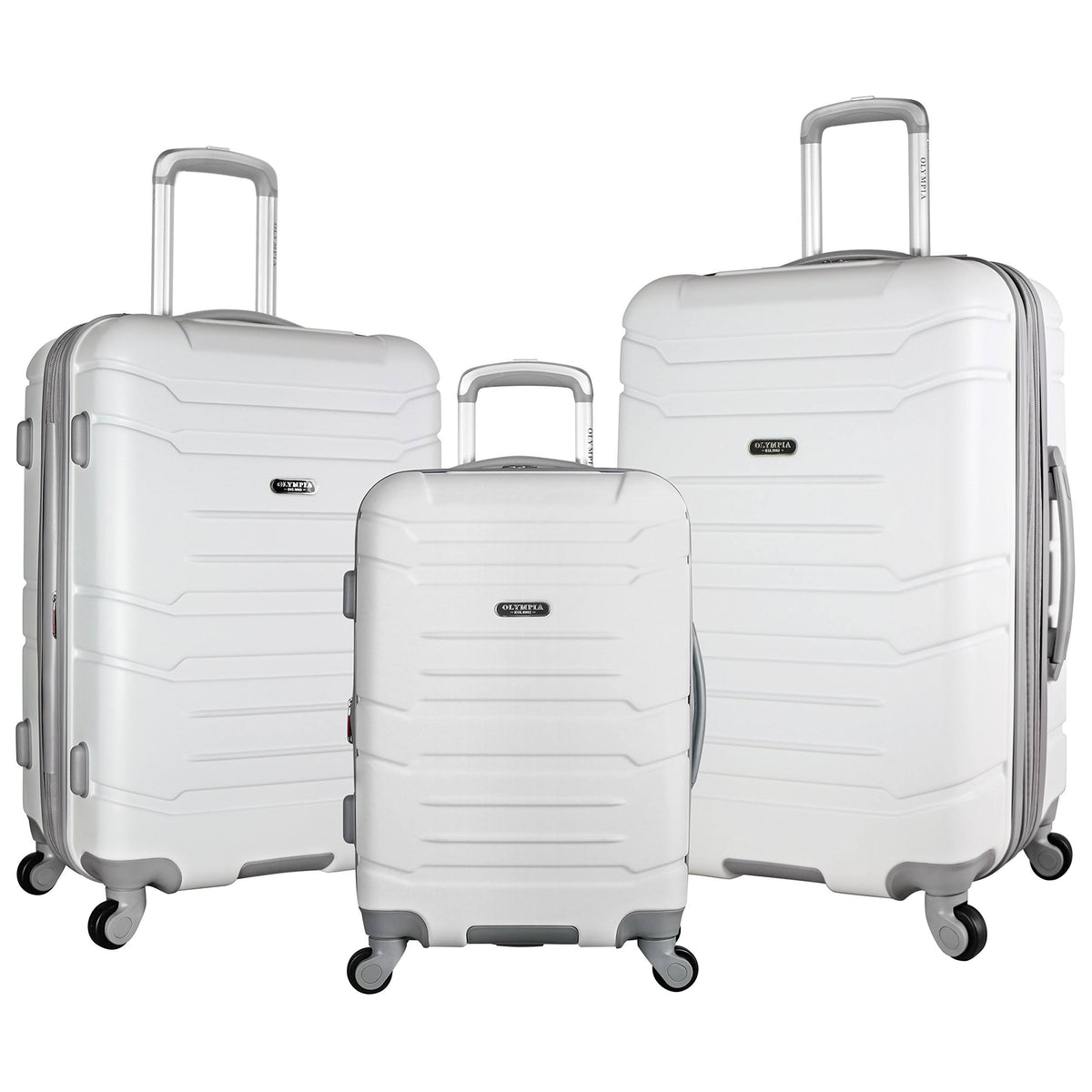 3-Piece Expandable Hardcase Spinner Set, White E7781