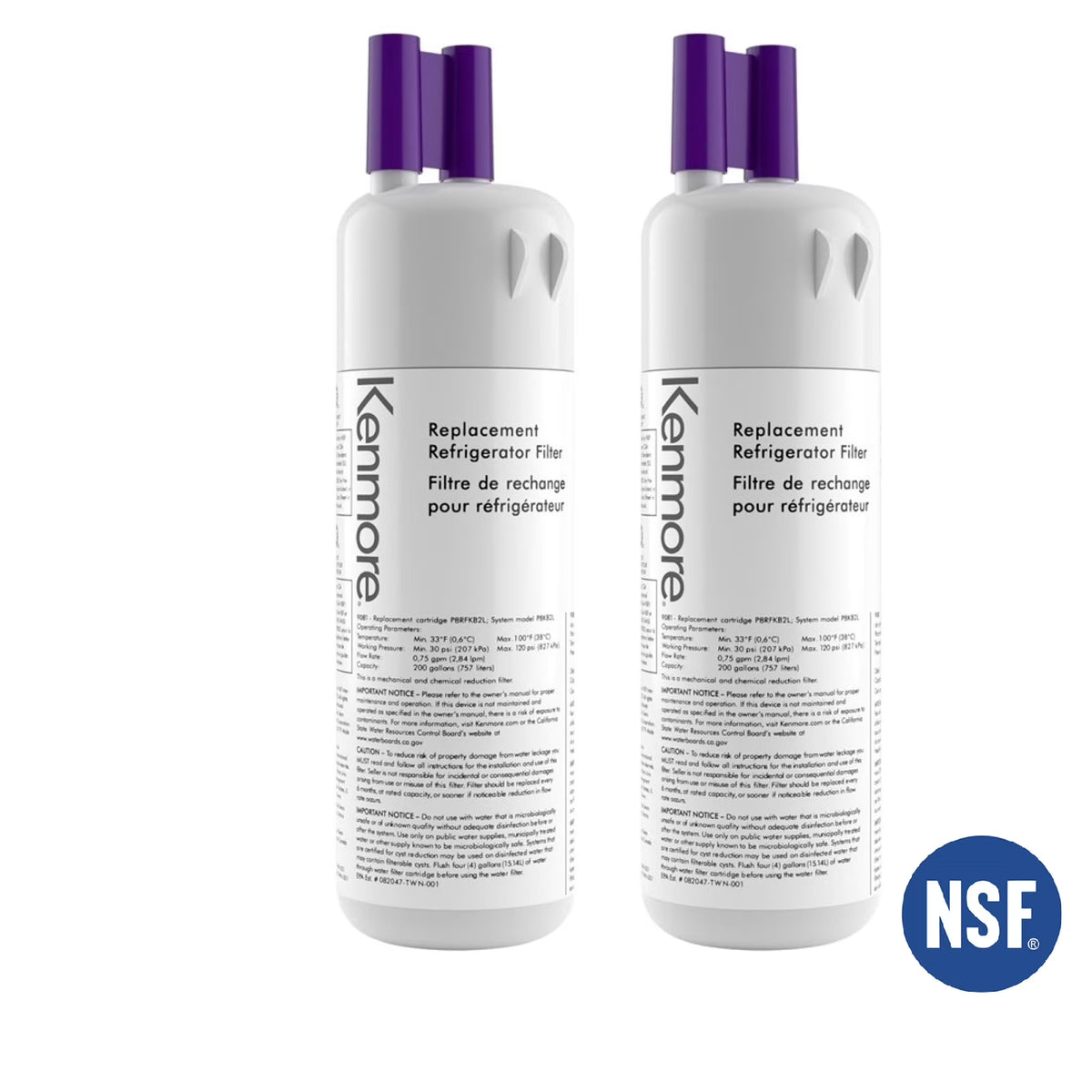 2 Pack Refrigerator Water Filter Replacement C851488