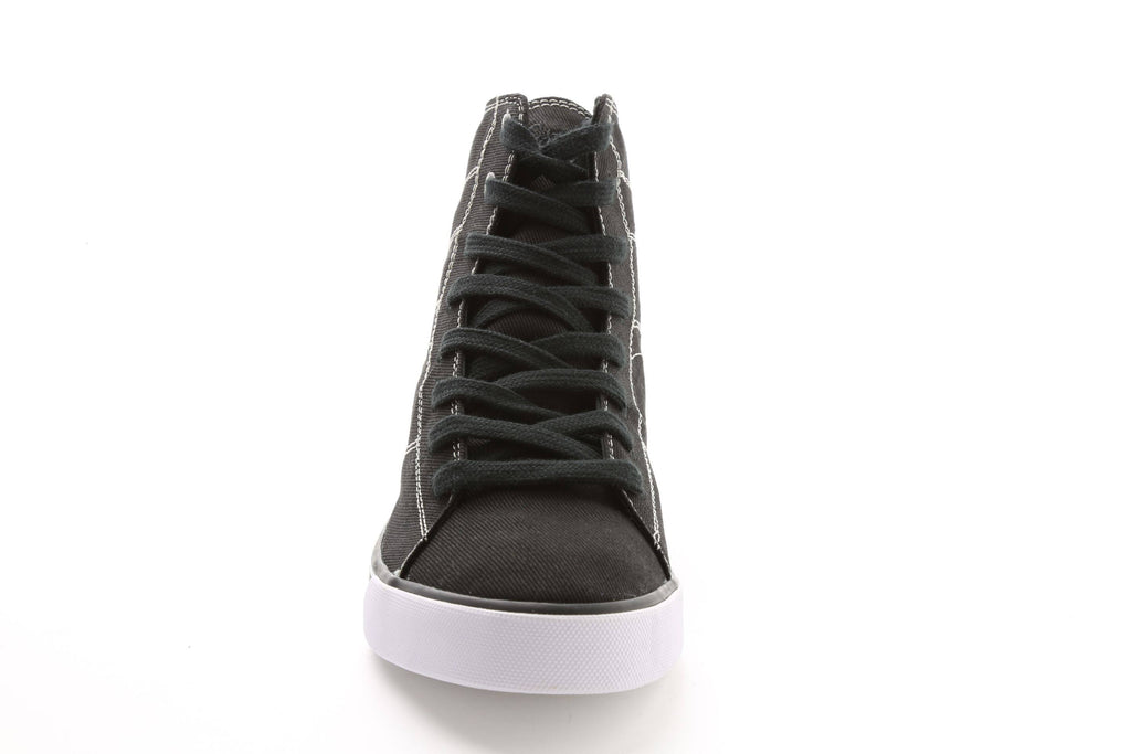 Black Red Canvas High Tops U875