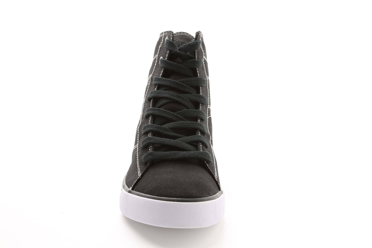 Black Red Canvas High Tops U875