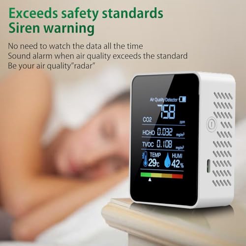 Air Quality Monitor with CO2 HCHO TVOC Temperature Humidity S818