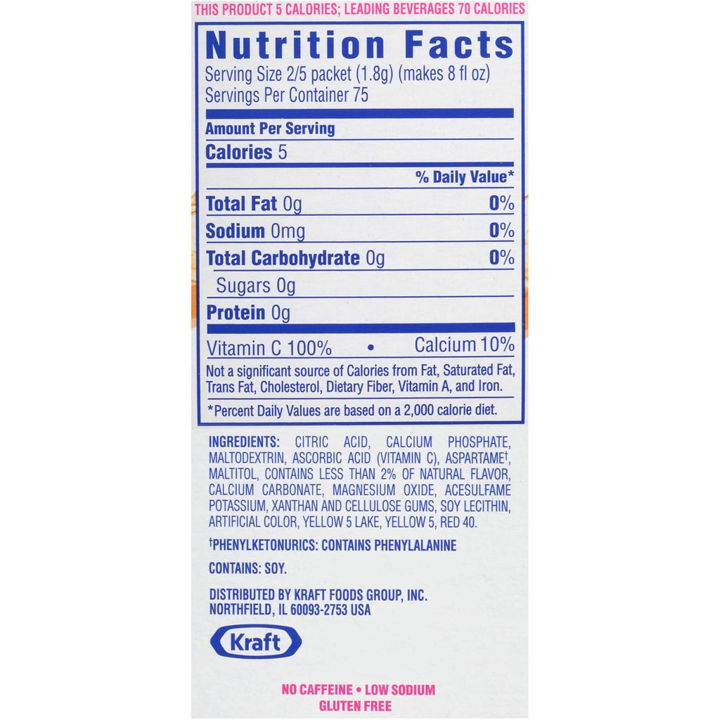 Sunrise Orange Naturally Flavored Powdered Drink Mix, 120 ct I3753