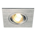 Square Ceiling Spotlight GU10 230 V Brushed Aluminium C7417