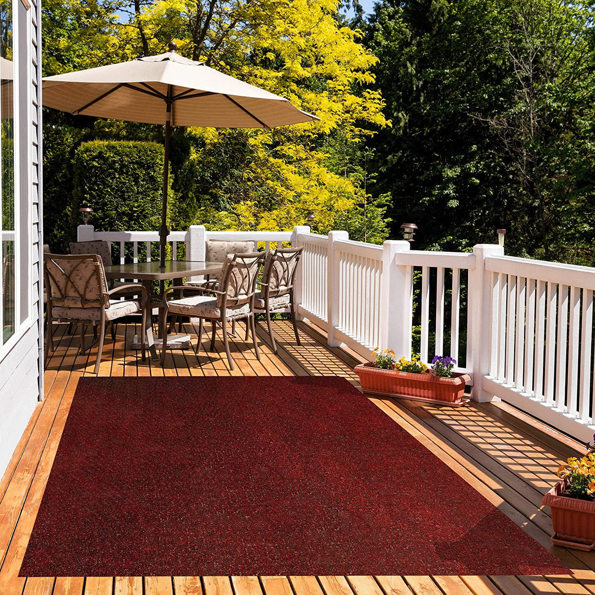 10'x12' Bandana Red Indoor/Outdoor Area Rugs A24546
