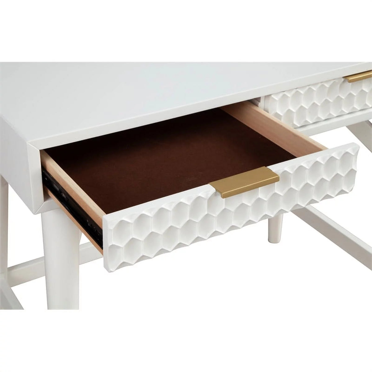 Queen Headboard & Mini Wood Desk in White C396