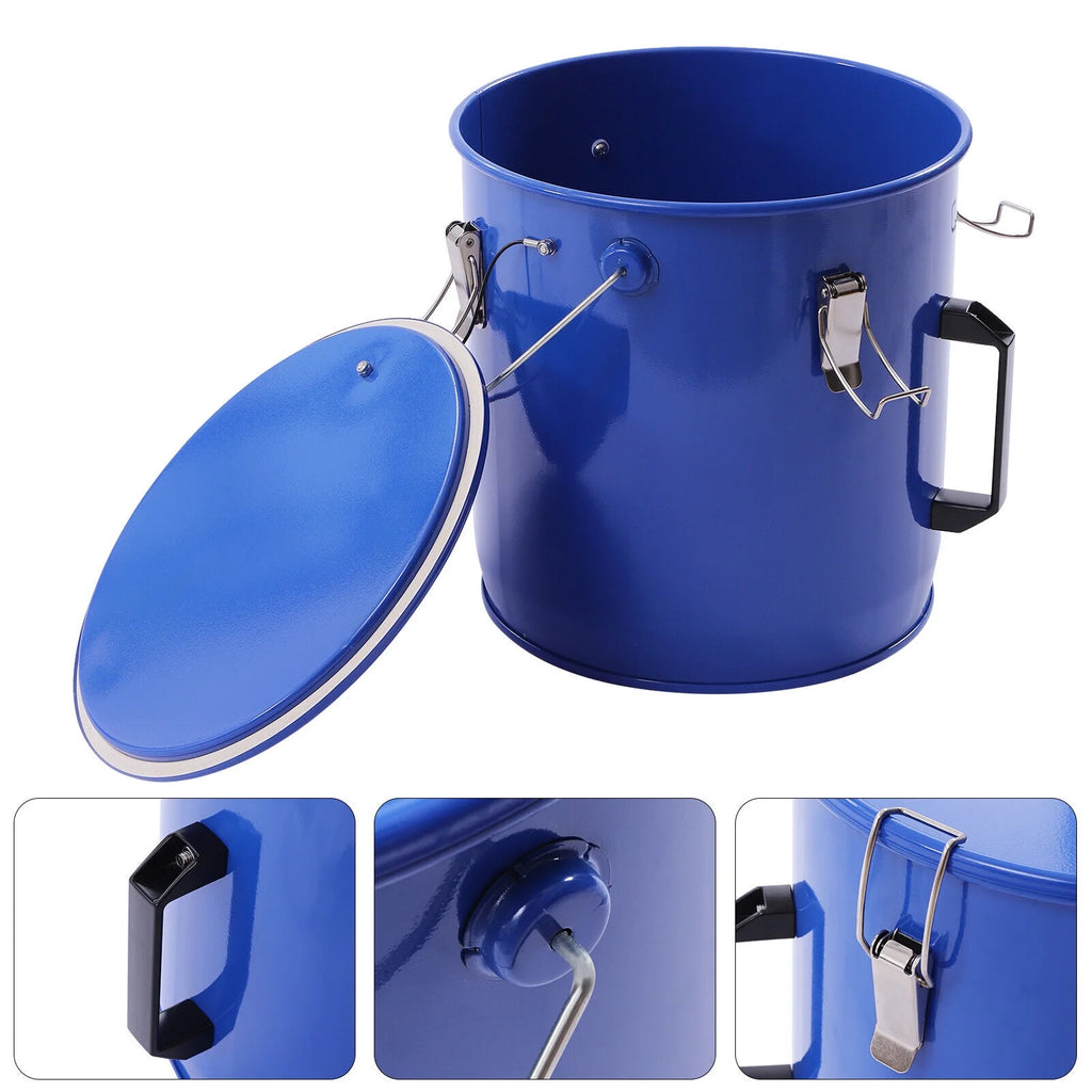 Blue Fryer Grease Bucket Oil Disposal Caddy E6678