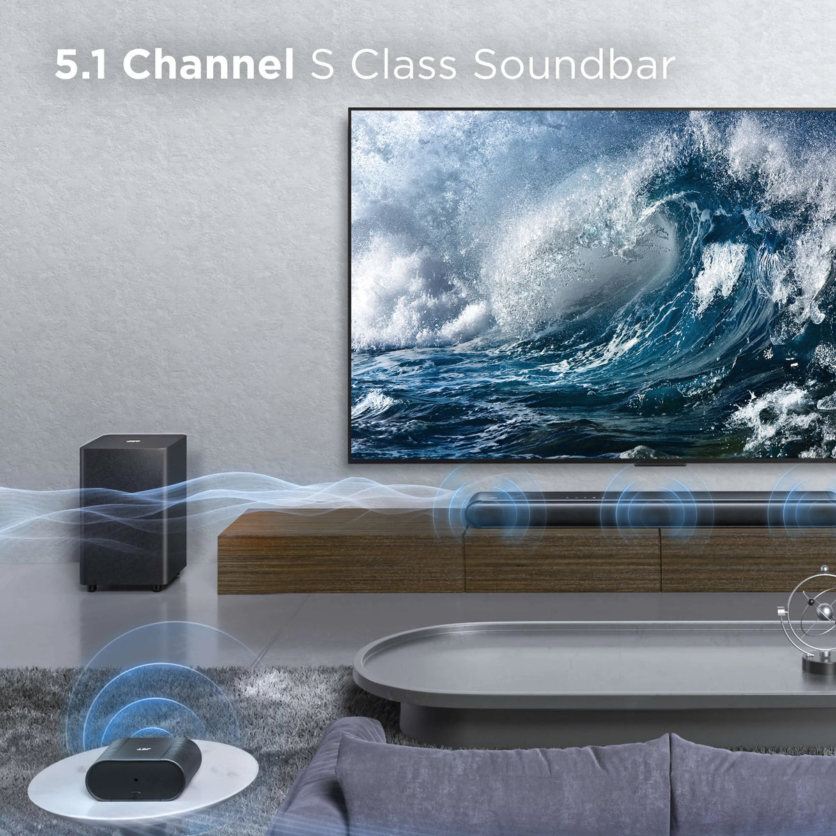 5.1 Channel Sound Bar with Wireless Subwoofer Y64237