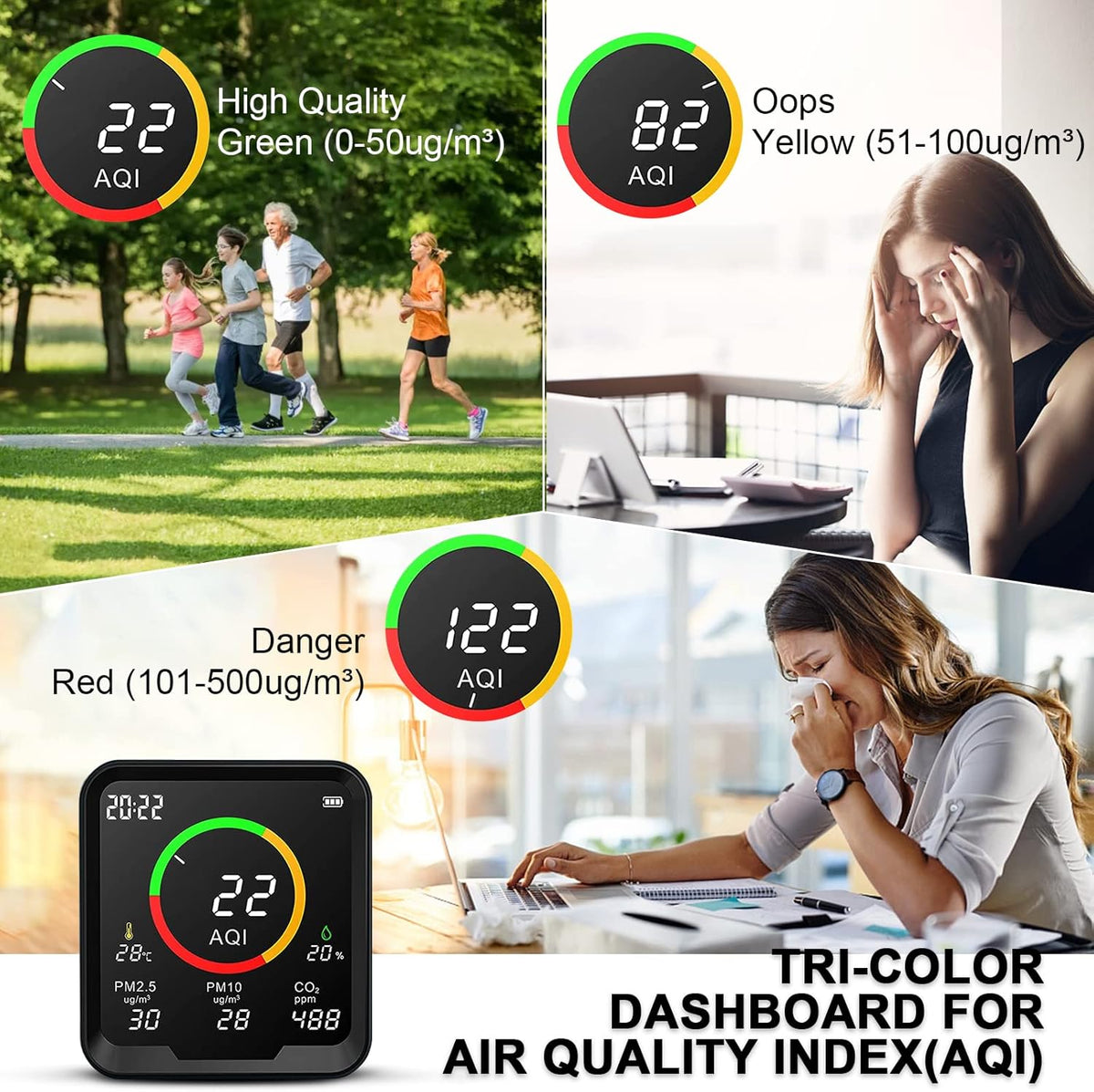 9A Air Quality Monitor CO2 Detector S88492