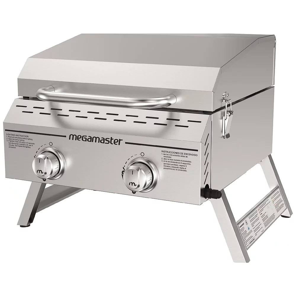 Stainless Steel 2-Burner Propane Gas Grill E165