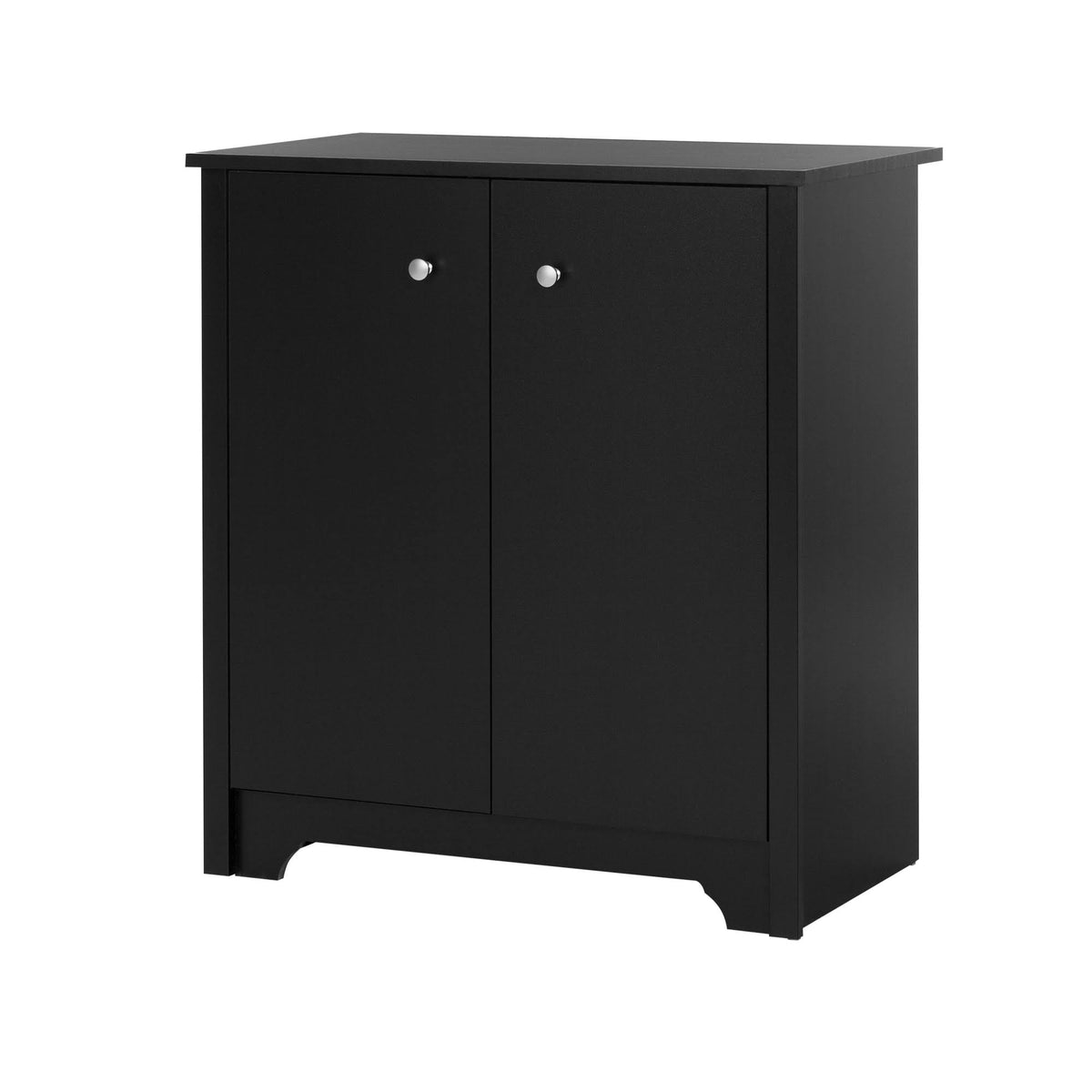 Pure Black 2-Door Storage Cabinet H434