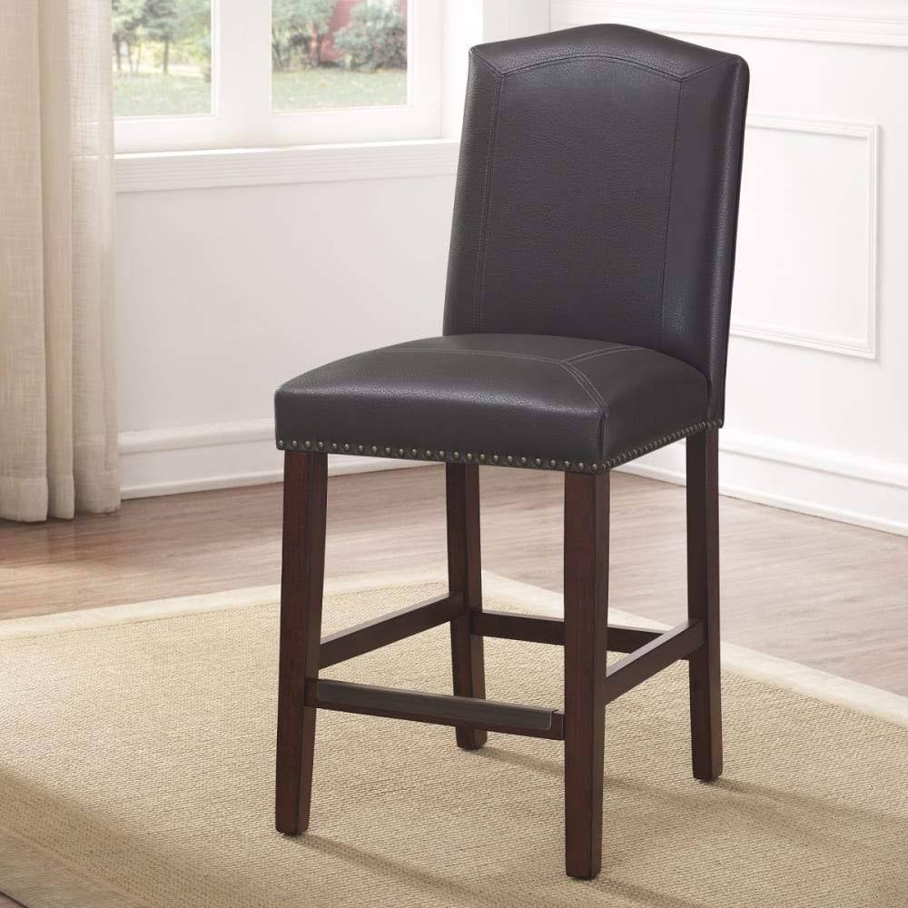Brown Faux Leather Counter Stool X1990