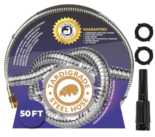 50 FT Stainless Steel Metal Garden Hose Z56869
