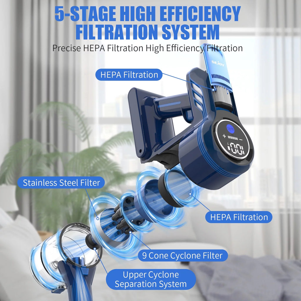Cordless Stick Vacuum Cleaner with Touch Display D75707