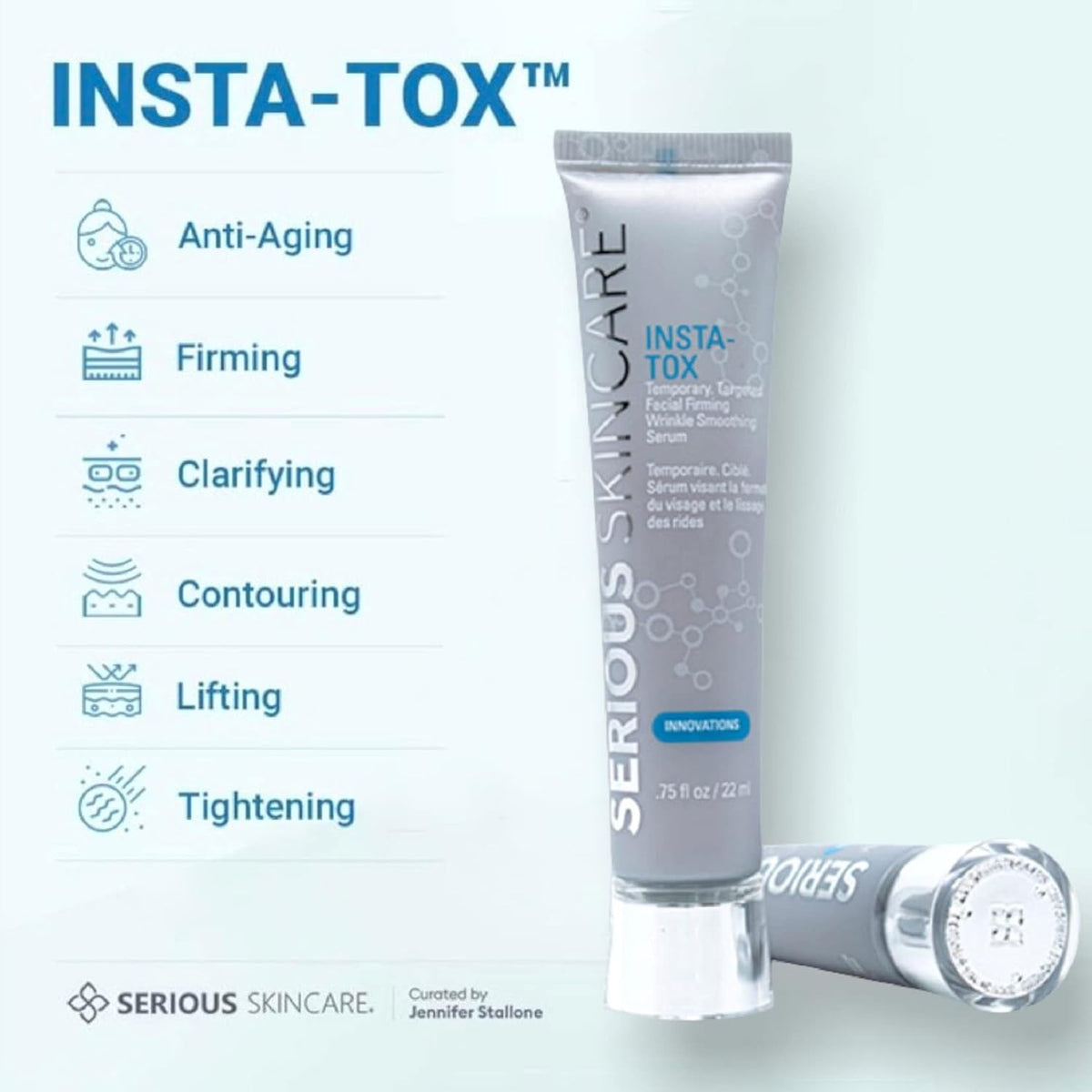 Instant Wrinkle Smoothing Serum, 2 Pack of Two .75 oz. Tubes E6851