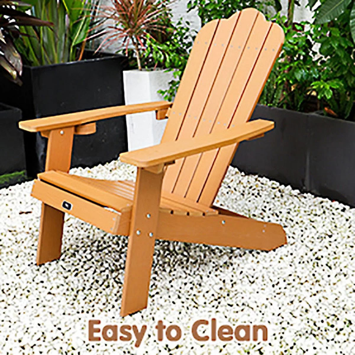 Brown Adirondack Chair with Cup Holder R13411
