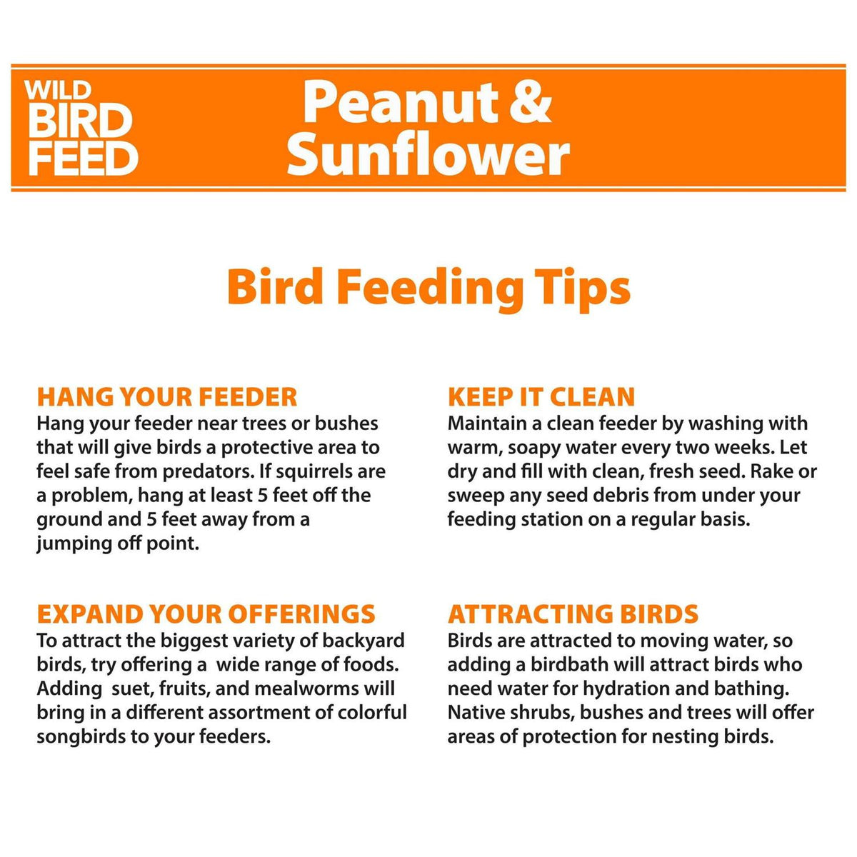 Peanut & Sunflower Wild Bird Feed H5850
