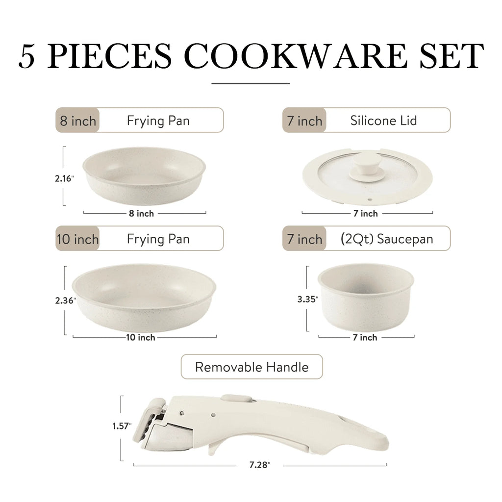 17 Pcs Nonstick Granite Cookware Set F391