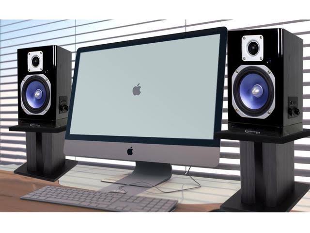 5x22 Powered Bluetooth Bookshelf Speakers with Stands C511