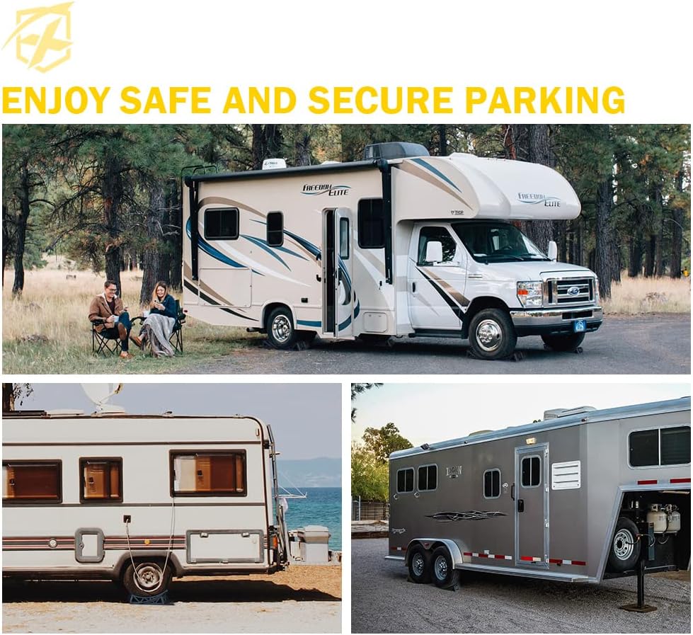 RV Leveling System Kit Up to 66,000 lbs, 2PCS with Anti-Slip Mats L70637