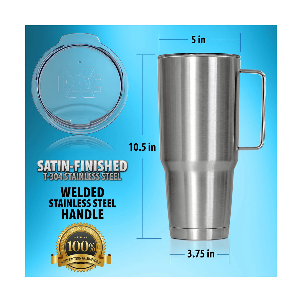 64 Ounce Stainless Steel Tumbler with Lid and Handle G326175
