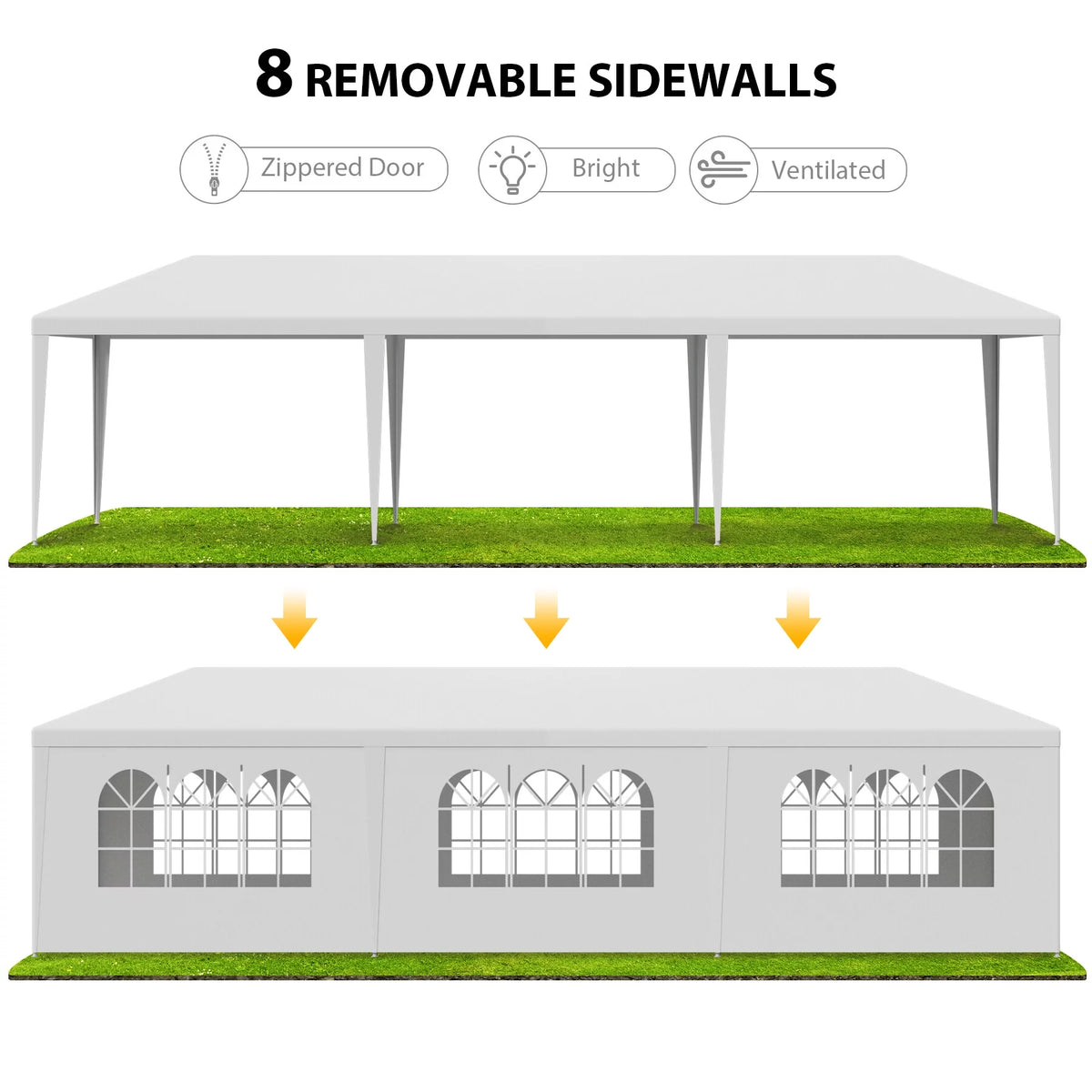 10'x30' White Outdoor Party Tent B66511