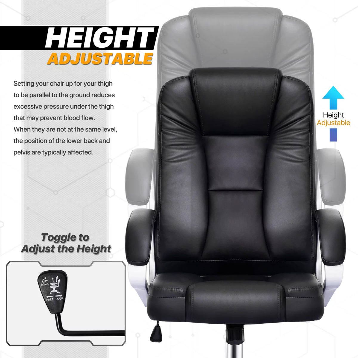 Black High-Back Ergonomic Office Chair Z54203