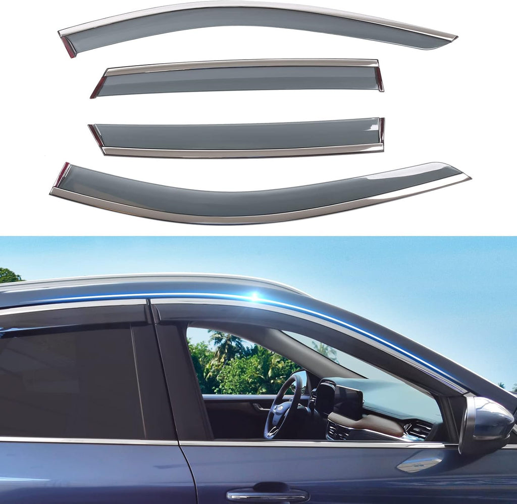 Fit 2020-2022 Ford Escape Tape-on Side Window Deflector, Pack of 2 X41003