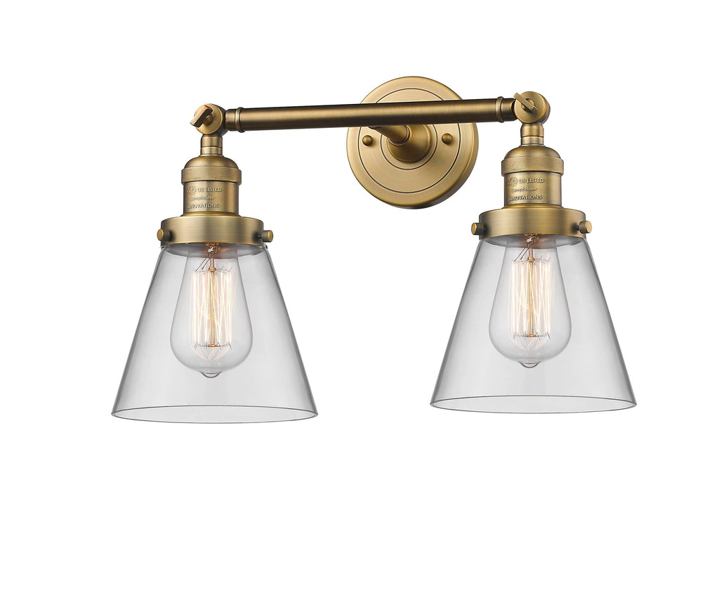 2 Light Dimmable LED Bathroom Fixture in Brushed Brass N177