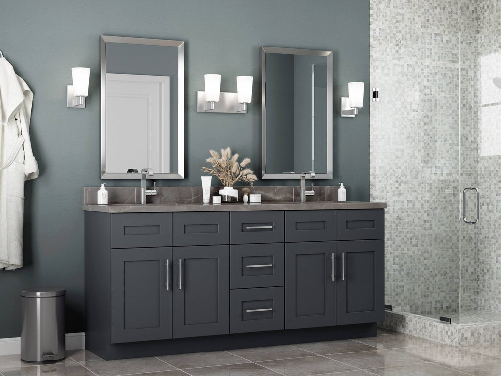 36-in W x 34.5-in H x 24-in D Deep Onyx Painted Lazy Susan Corner Base Cabinet G174447