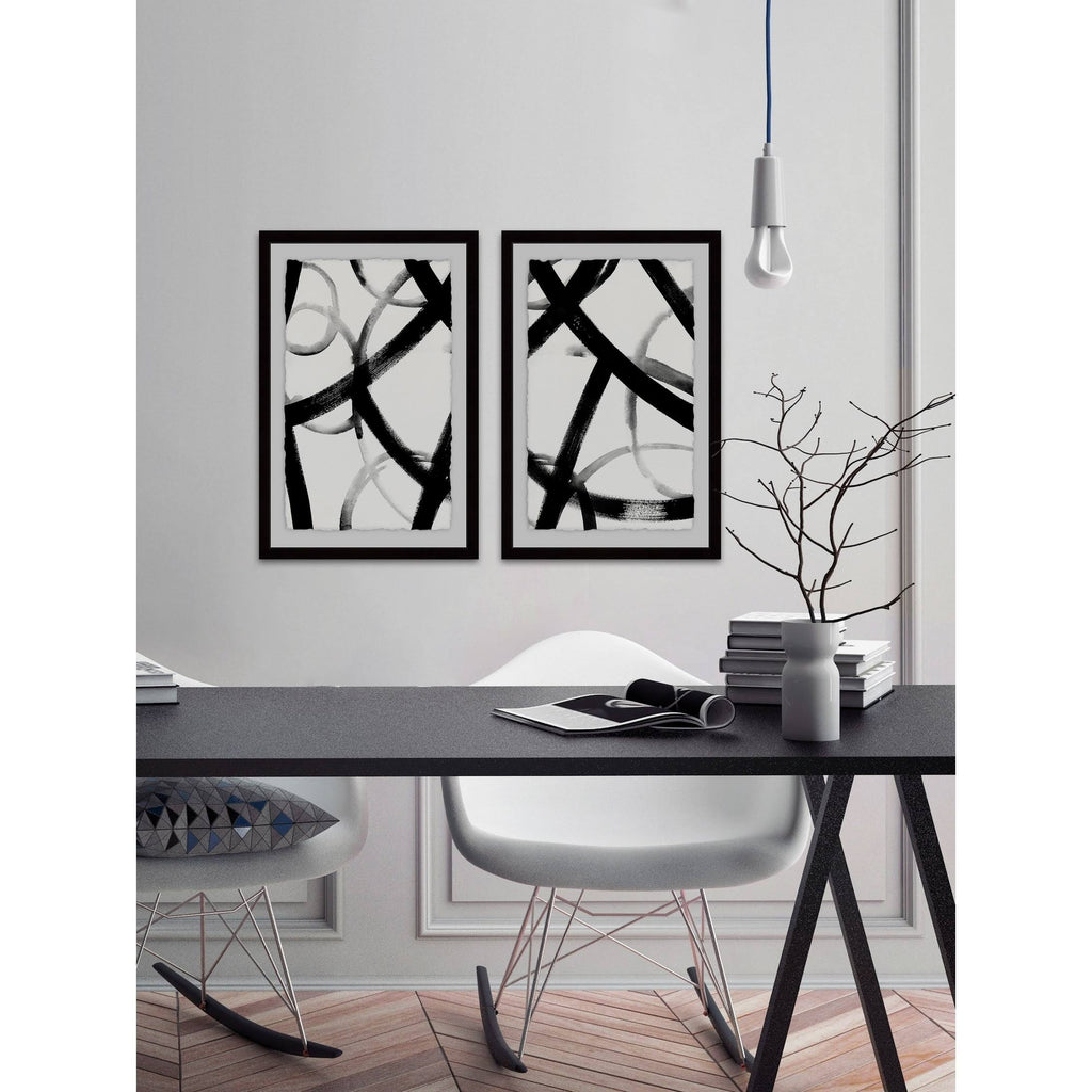 Monochrome Ripple Diptych, 18 inch x 24 inch Y2807