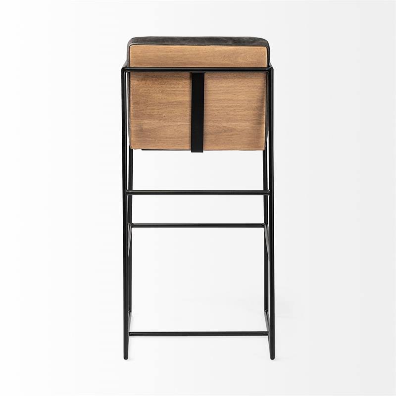 Black Leather Bar Stool K832855