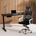 Black Ergonomic Mesh Office Chair with Adjustable Headrest and Armrest M1374