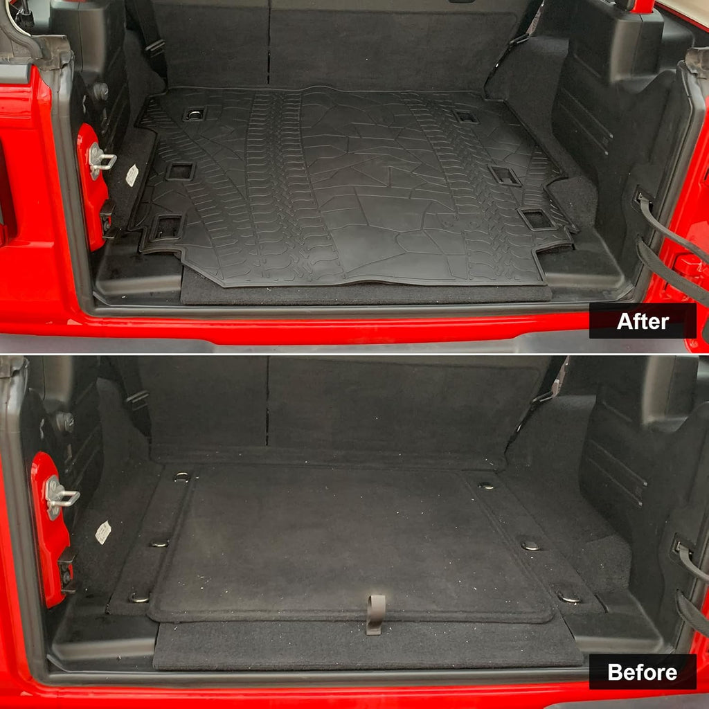 Black Rear Trunk Cargo Mat Trunk Liner Carpet Y846711