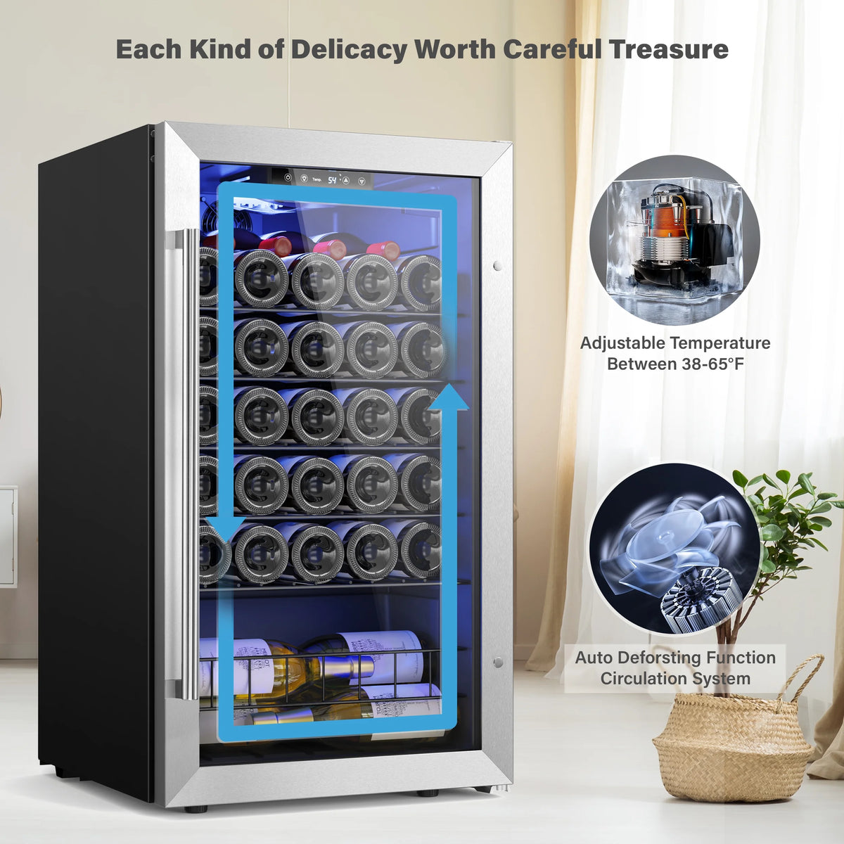 32 Bottle Wine Refrigerator Cooler X551