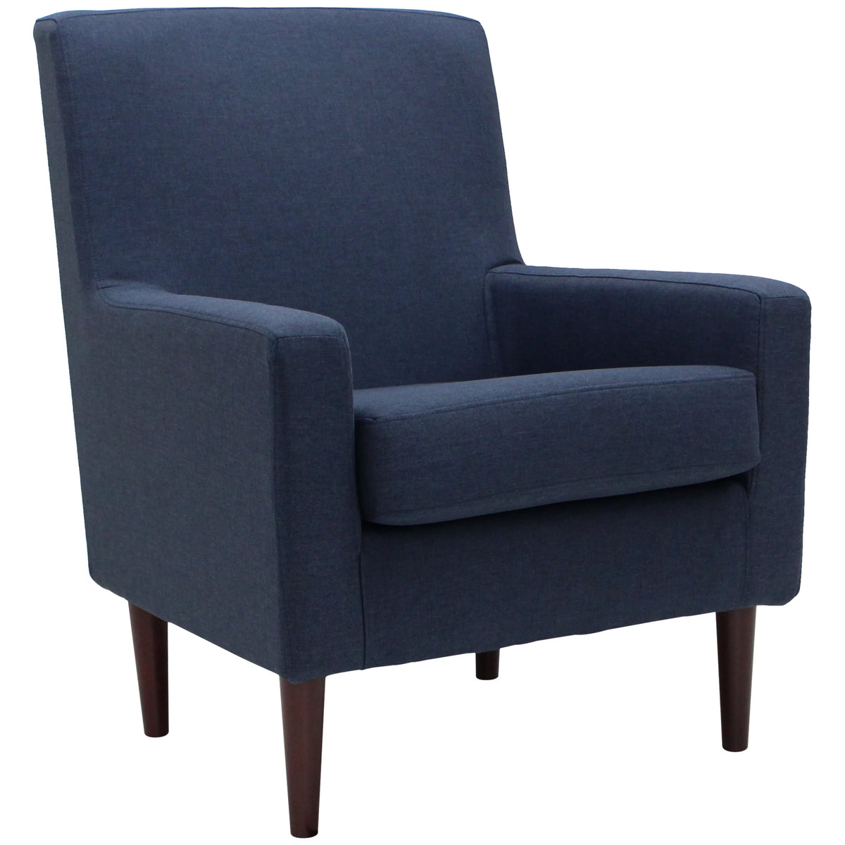 Navy Polyester Fabric Arm Chair R970