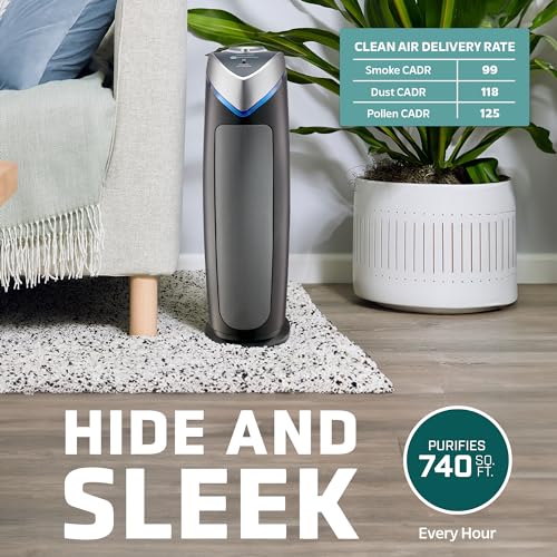 4-In-1 HEPA Air Purifier 22" Tower Gray L106552