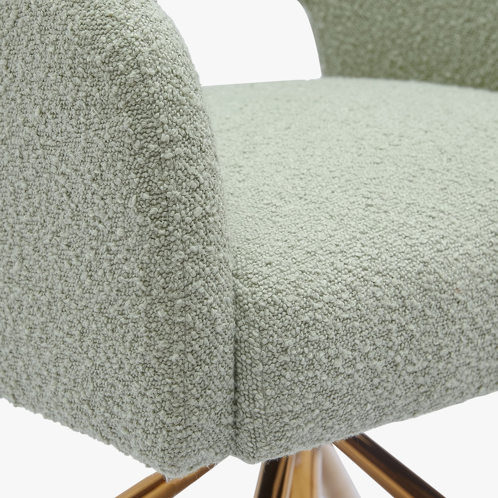 Wide Boucle Swivel Accent Arm Chair Set of 2 M19712
