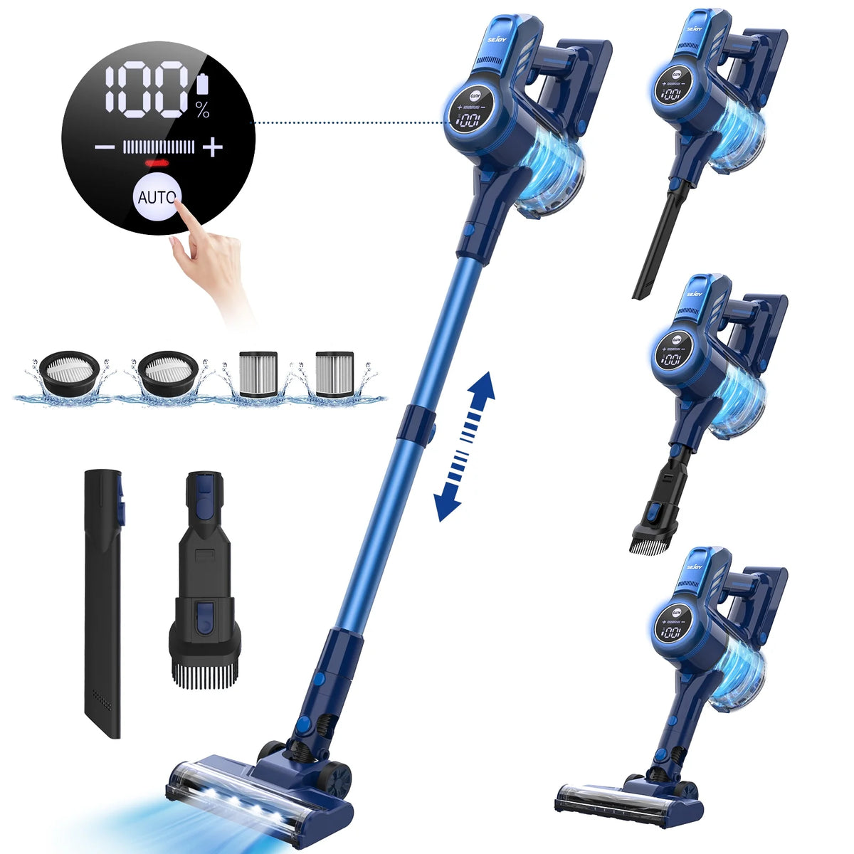 Cordless Stick Vacuum Cleaner with Touch Display D75707