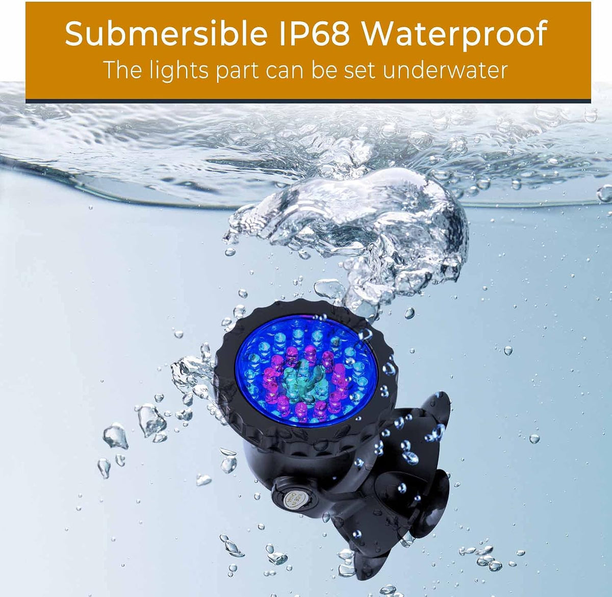 36 LED RGB Dimmable Submersible Pond Lights (8 in Set) E49216