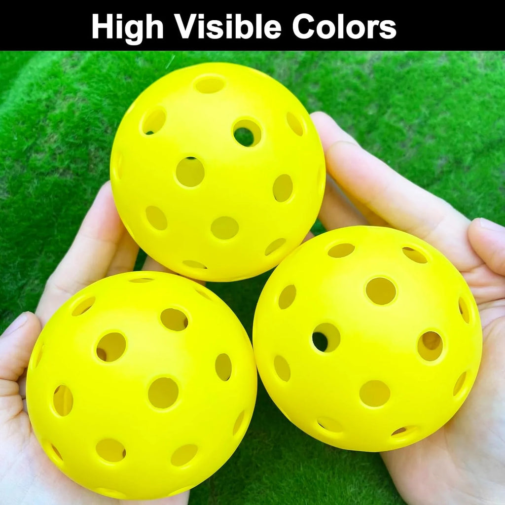 12 Pack 40 Holes Outdoor Pickleball Balls with Bag S522