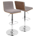 Gray Fabric Adjustable Barstool X310289