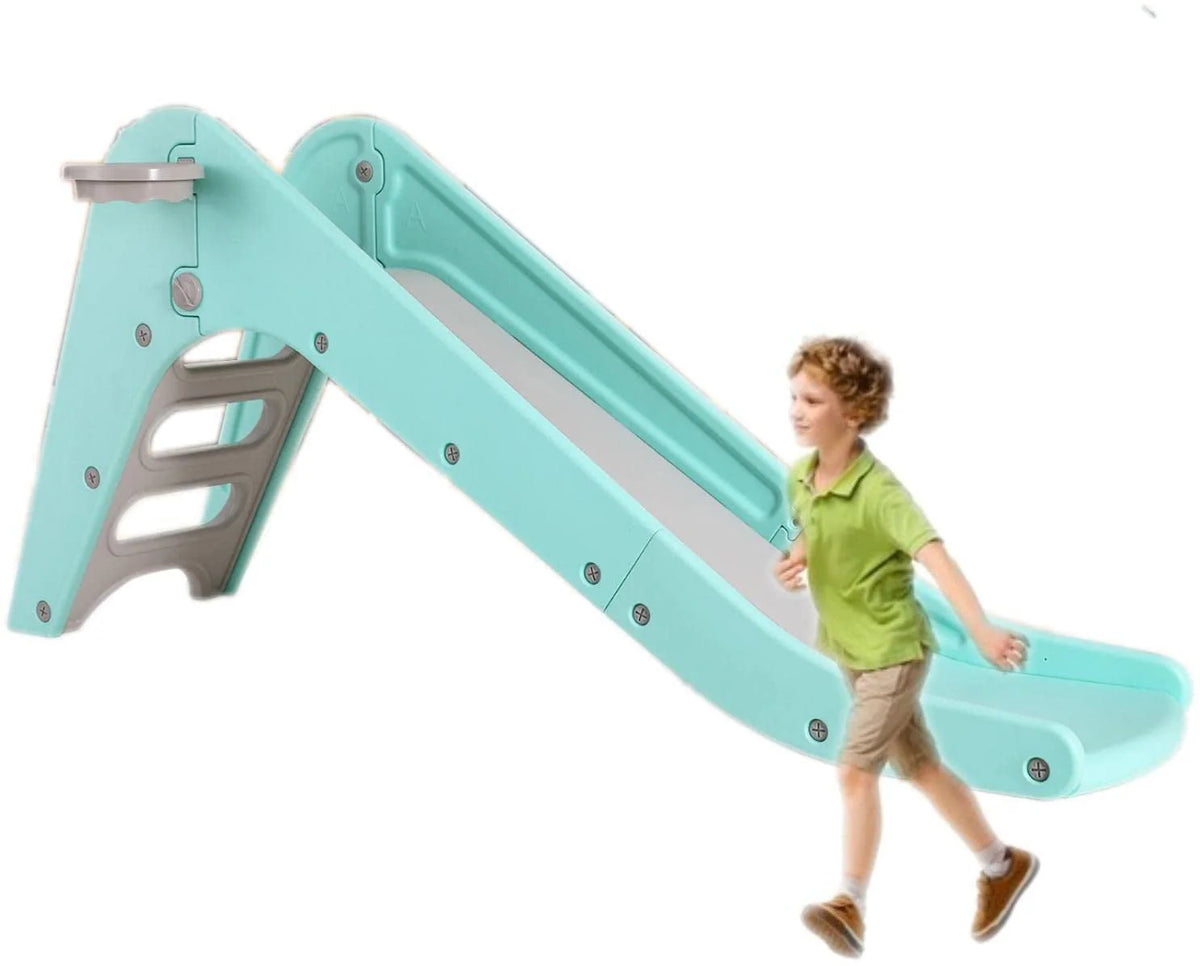 Plastic Kids Slide with Basketball Hoop J1656