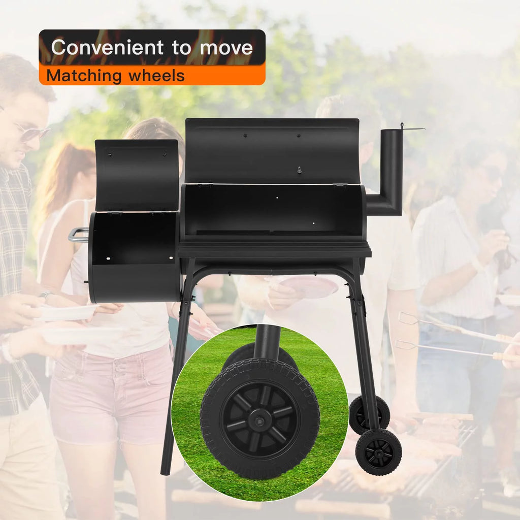 Charcoal Grills Outdoor BBQ Grill Portable Grill Offset Smoker W7058