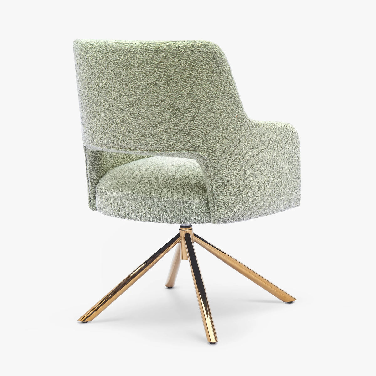 Wide Boucle Swivel Accent Arm Chair Set of 2 M19712