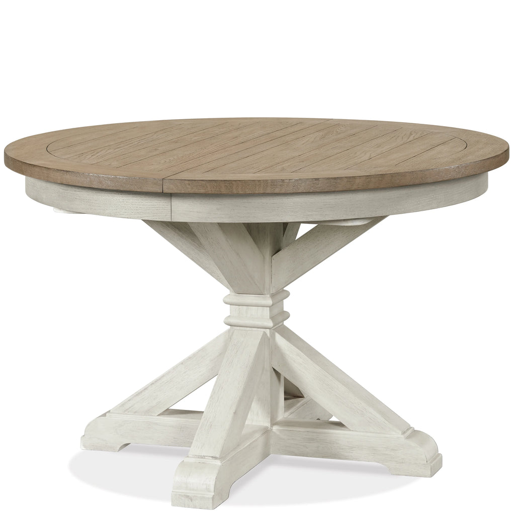 5-Piece Round Pedestal Dining Set with 4 Side Chairs M703