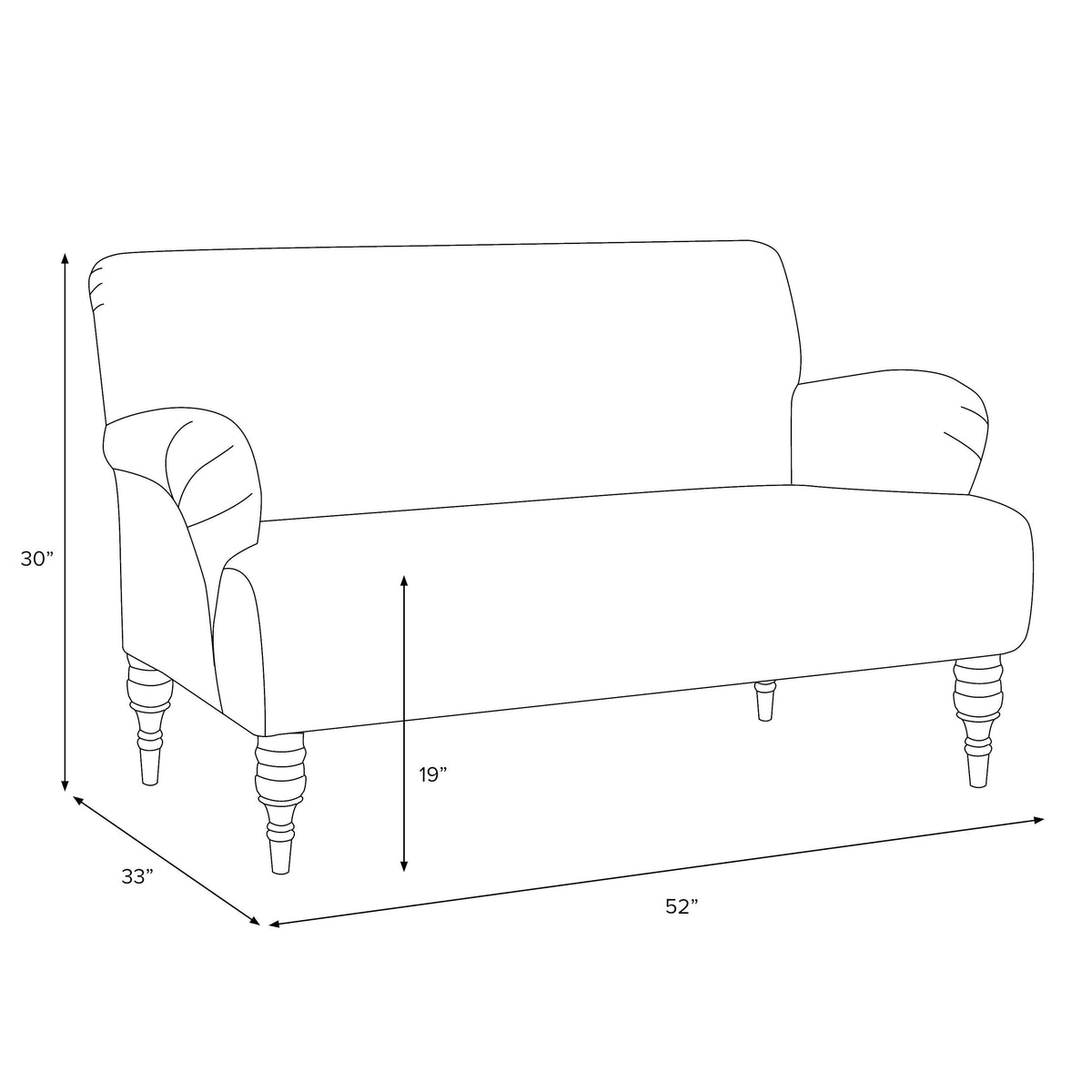 Linen Sandstone Settee M1614
